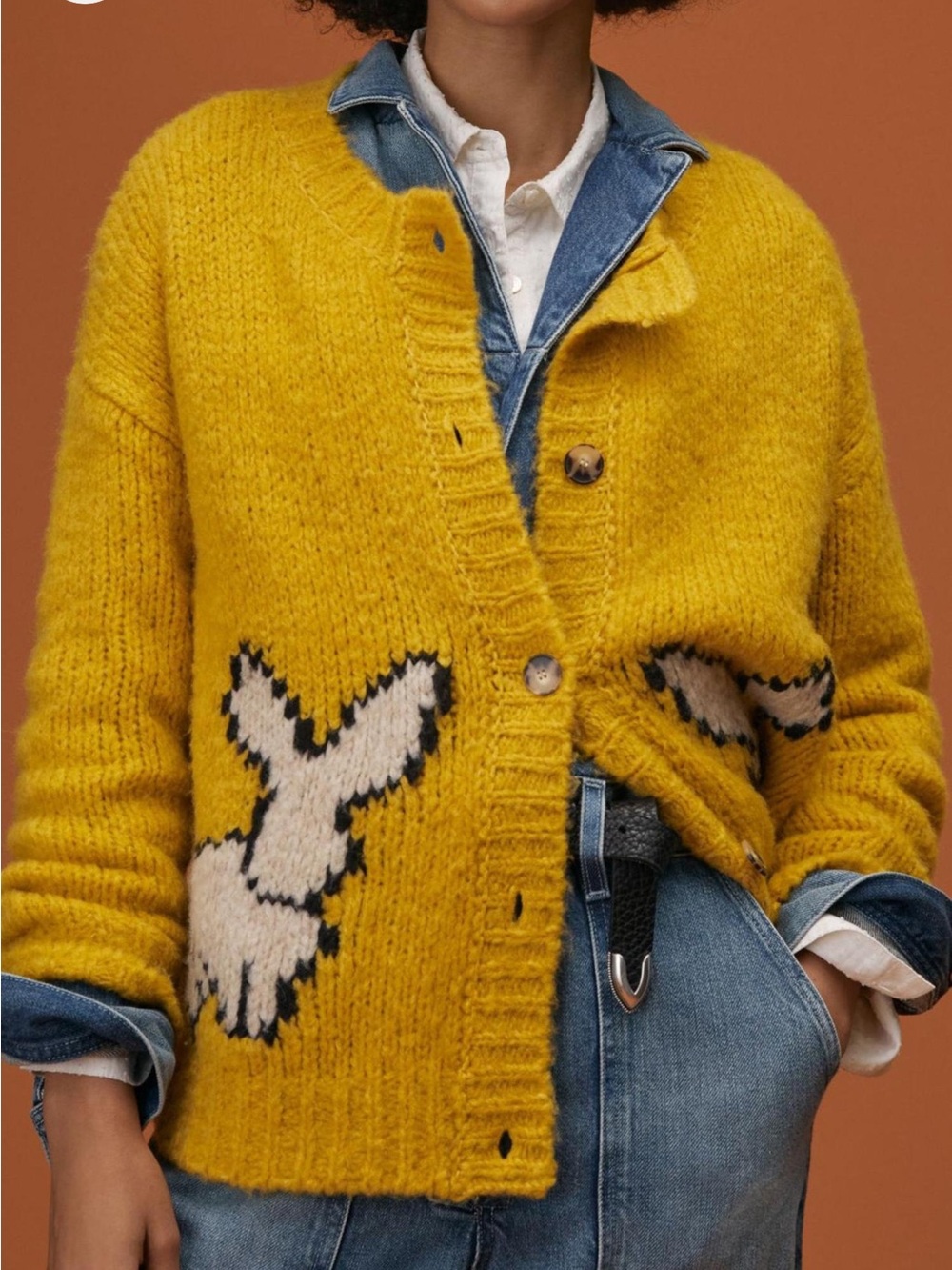 Anthropologie Bunny Slopes Cardigan